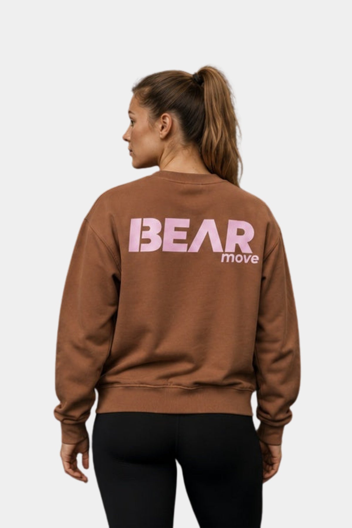 BEAR Crew Neck – Brown / Pink, bagfra