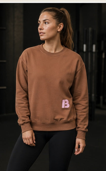 BEAR Crew Neck – Brown / Pink