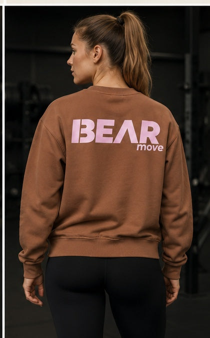BEAR Crew Neck – Brown / Pink